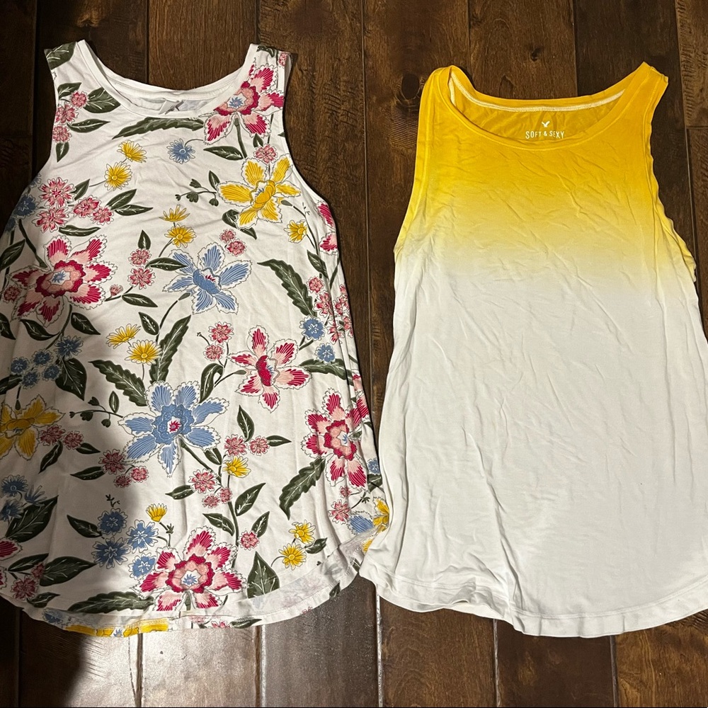 two women’s small tank tops